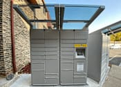 Thumbnail 6 of 10 - Secure Luxer One Package Receiving System at Bayberry Place entrance.