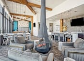Thumbnail 6 of 24 - Relax by the fireplace in the sky lounge