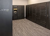 Thumbnail 27 of 30 - Mailroom with secure Luxer package storage system.
