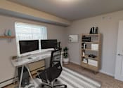 Thumbnail 5 of 21 - At Home Office with Desk, Computers and Cabinet