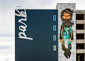 Thumbnail 23 of 25 - Parking Garage Exterior with Graphic Art, "Park" on The Walls
