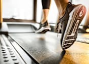 Thumbnail 14 of 31 - people running on a treadmill in a gym