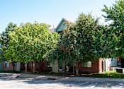 Thumbnail 15 of 20 - Large Trees Covering Greenfield Apartment Building