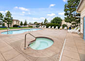 Thumbnail 9 of 24 - our apartments have a resort style pool and spa with chaise lounge chairs