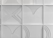 Thumbnail 54 of 58 - a white wall with a geometric design on it