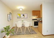 Thumbnail 11 of 24 - PlymouthPointeApartments PlymouthMNKitchenOpensUpIntoDiningRoom