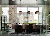 Thumbnail 9 of 40 - Working from home never look (or felt) so good. The Synergy Space supports online collaborations with reliable WiFi and private conference room.