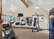 Thumbnail 10 of 17 - the gym has plenty of cardio equipment and a flat screen tv