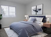 Thumbnail 9 of 29 - Bedroom with Natural Light, Bed and Nightstands