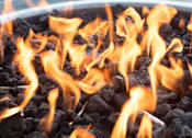 Thumbnail 24 of 29 - Close up of Lit Firepit with Coals
