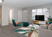 Thumbnail 8 of 29 - Living Room with TV and Windows