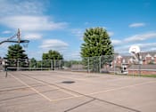 Thumbnail 25 of 26 - Outdoor Fenced Basketball Court with Two Hoops