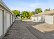 Thumbnail 23 of 29 - A long row of garage doors are closed.