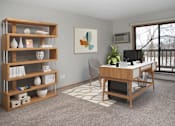 Thumbnail 7 of 29 - Home Office with Decorative Cabinet