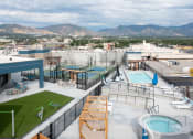Thumbnail 3 of 126 - Drone Pool View at SevenO2 Main Apartments, Utah, 84101