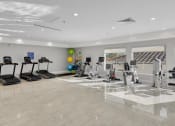 Thumbnail 21 of 41 - a gym with treadmills and other exercise equipment