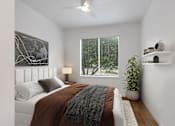 Thumbnail 44 of 51 - an image of a bedroom with a bed and a window