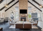 Thumbnail 5 of 50 - a living room filled with furniture and a fire place