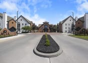 Thumbnail 9 of 56 - a large empty street with a building in the background