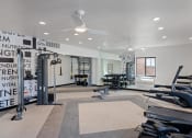 Thumbnail 25 of 56 - a gym with treadmills and other exercise equipment