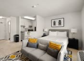 Thumbnail 5 of 45 - a living room with a couch and a bed