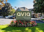 Thumbnail 1 of 92 - the sign for aviva apartments in front of the building
