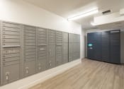 Thumbnail 29 of 108 - a row of gray lockers in a hallway