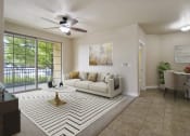 Thumbnail 16 of 46 - a living room with a couch and a coffee table at Siena Villas Apartments, Utah