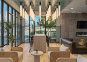 Thumbnail 92 of 126 - lobby with couches and a bar at SevenO2 Main Apartments, Utah, 84101
