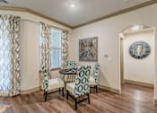 Thumbnail 19 of 27 - A dining room with a table and chairs. at Atlas Point at Prestonwood Apartments , Carrollton