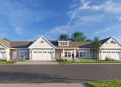 Thumbnail 6 of 8 - A two-story house with a garage and a driveway.