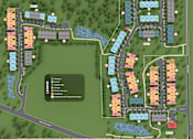 Thumbnail 36 of 43 - a map of a campus with buildings and a parking lot