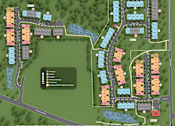 Thumbnail 43 of 43 - a site map of a campus with buildings and a parking lot