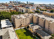 Thumbnail 4 of 10 - A view of a city from a high vantage point.