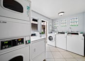Thumbnail 17 of 17 - A row of washing machines in a laundromat.