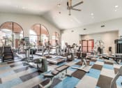 Thumbnail 6 of 17 - Spacious fitness center with treadmills and elliptical machines at Vintage Park Apartments, Houston, TX 77070