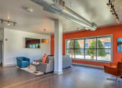 Thumbnail 3 of 14 - Resident Lounge with Media and Coffee Station. at The Atlantic McKinney Ranch, McKinney, Texas