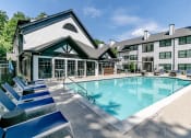 Thumbnail 10 of 12 - Sparkling Pool and Clubhouse at Morningside Courts, Atlanta, GA, 30324