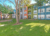 Thumbnail 7 of 34 - A tree in a grassy area in front of a building at Reserve at Canyon Creek,San Antonio,TX