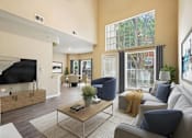 Thumbnail 27 of 34 - Classic Living Room Design With Television at Reserve at Canyon Creek, Texas, 78230