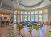 Thumbnail 3 of 34 - Resident Lounge with Media and Coffee Station. at The Atlantic Mansfield, Mansfield, TX