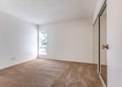 Thumbnail 10 of 13 - bedroom with window and mirrored closet doors