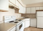 Thumbnail 6 of 30 - kitchen, white cabinets, white appliances