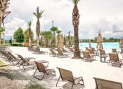 Thumbnail 17 of 40 - a beach with lounge chairs and umbrellas