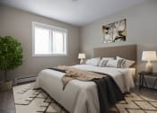 Thumbnail 10 of 15 - a bedroom with a large bed and a window