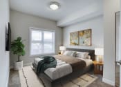 Thumbnail 30 of 31 - a bedroom with a bed and a window