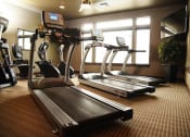 Thumbnail 20 of 53 - a row of treadmills in the gym of a hotel room