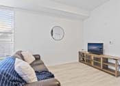 Thumbnail 13 of 24 - a living room with a couch and a television