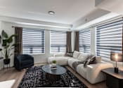 Thumbnail 13 of 31 - Modern Living Room at The Pointe at Riverview, Edmonton Alberta