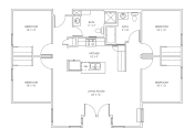 Thumbnail 9 of 10 - a floor plan of a bedroom apartment